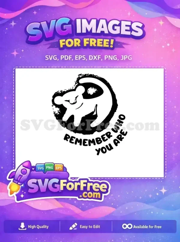 Free Simba Cub Silhouette Free Remember Who The Lion King Free SVG 2