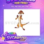 Free Smirking Timon Pointing Free Orange Meerkat The Lion King Free SVG - Instant Download