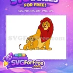 Free Simba and Mufasa Free Fatherly Love Lion King Free SVG 2 - Instant Download