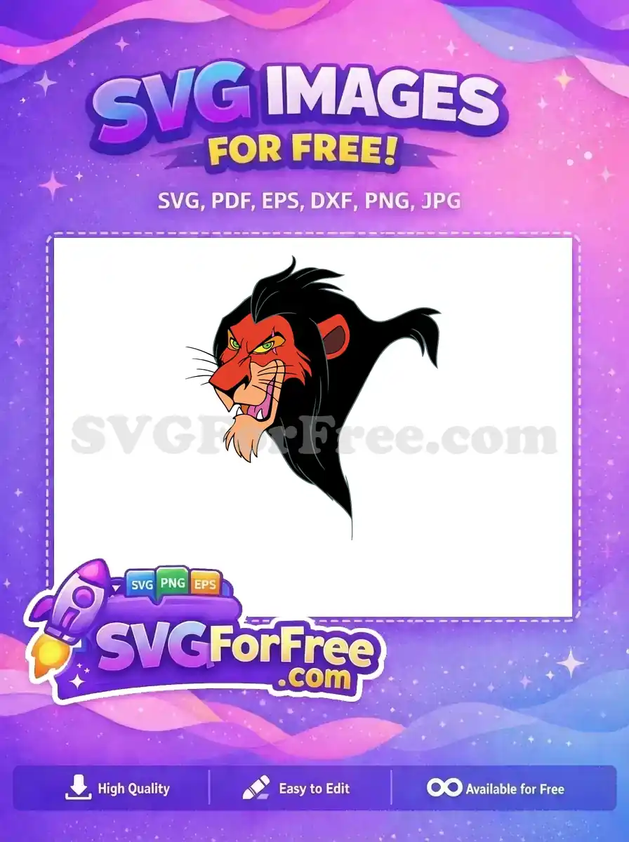 Free Evil Grin Free Scarred Eye The Lion King Free SVG