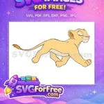 Free Nala Running Free Happy Expression The Lion King Free SVG - Instant Download