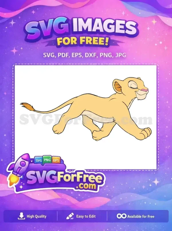 Free Nala Running Free Happy Expression The Lion King Free SVG Free Nala Running Free Happy Expression The Lion King Free SVG