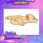 Free Lying Down Free Young Nala The Lion King Free SVG - Instant Download