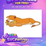 Free Mother Licking Free Cub Nuzzle The Lion King Free SVG - Instant Download