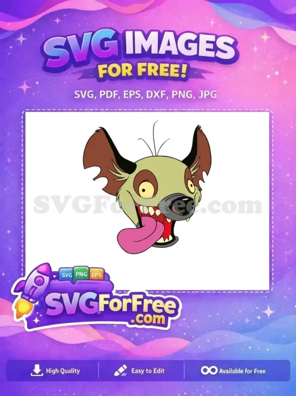 Free Hyena Goofy Tongue Free Cartoon The Lion King Free SVG