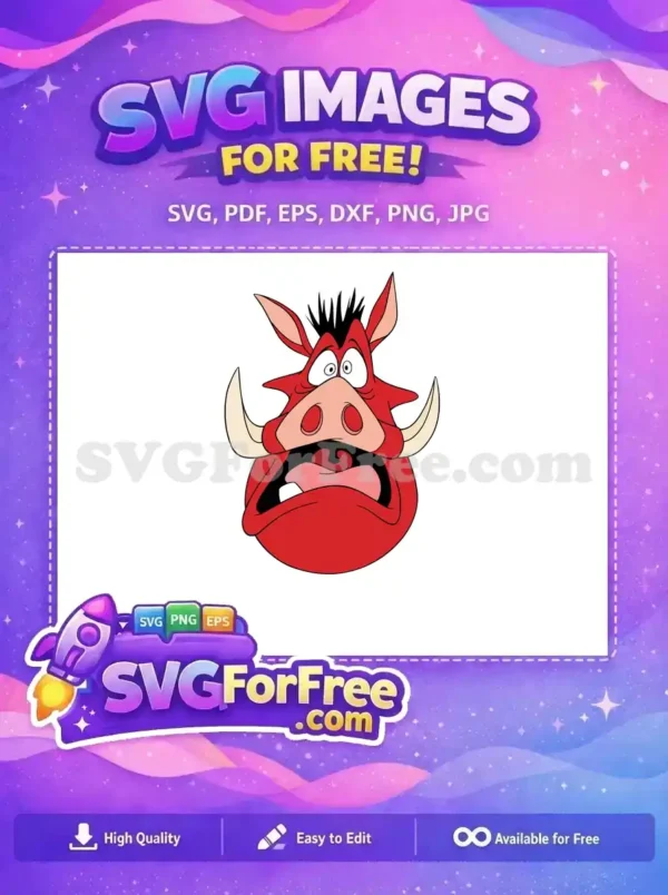 Free Shocked Expression Free Open Mouth The Lion King Free SVG 3