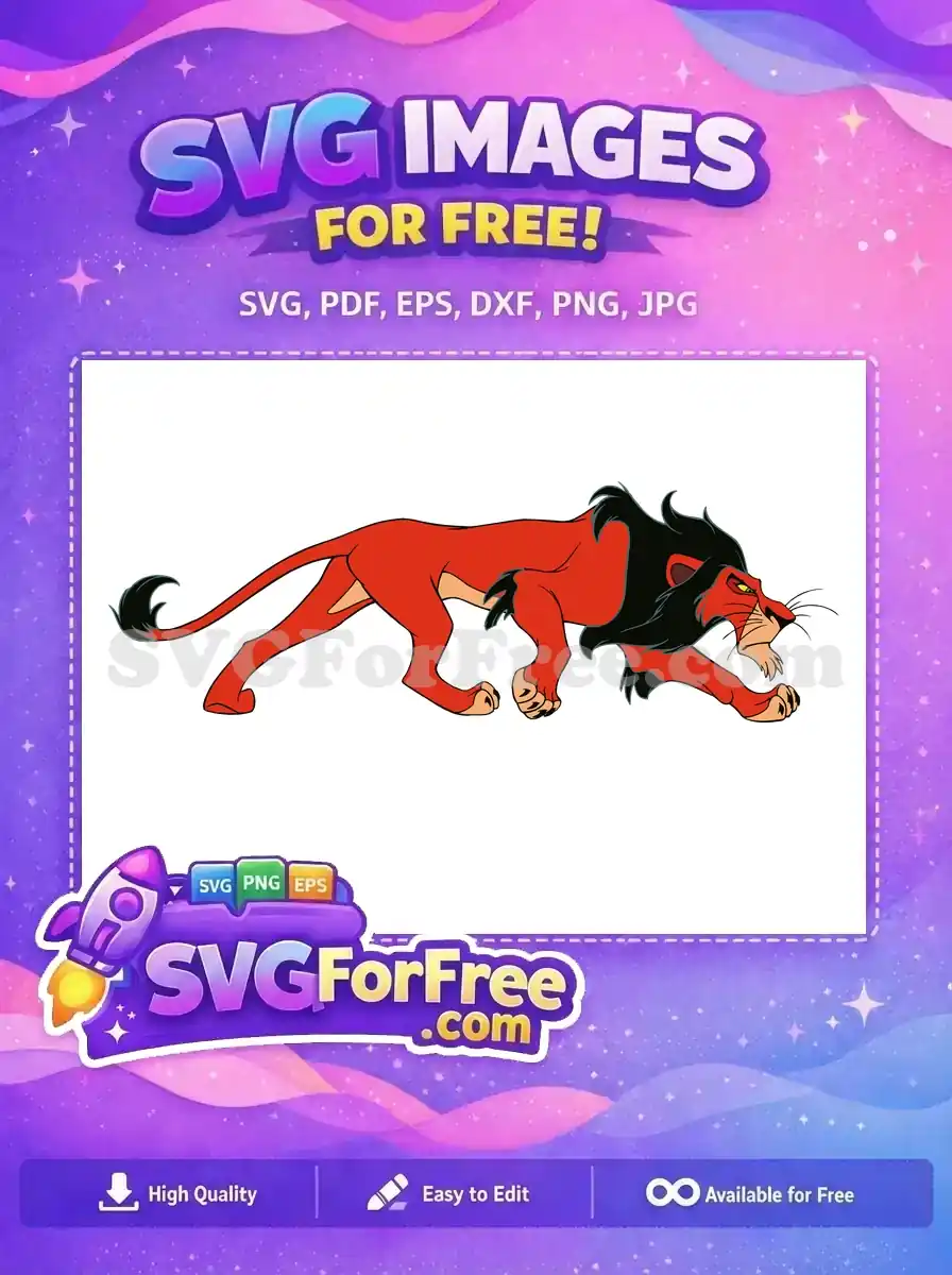 Free Angry Scar Fierce Expression Free Lion King Disney Free SVG