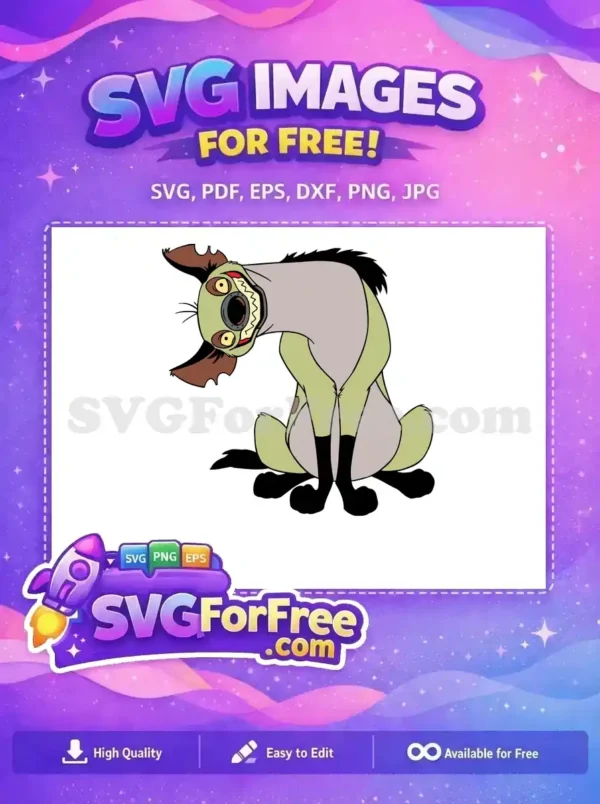 Free Crazy Hyena Face Free Cartoon Character The Lion King Free SVG