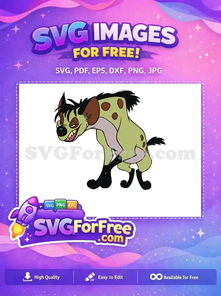 Free Smirking Hyena Free Brown Spots Lion King Free SVG