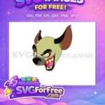 Free Angry Hyena Face Free Snarling Expression The Lion King Free SVG - Instant Download