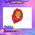 Free Simba Face Free Red Mane The Lion King Free SVG - Instant Download
