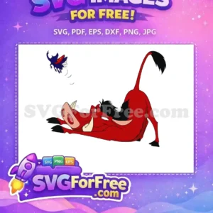 Free Annoyed Pumbaa Bug Free Cartoon The Lion King Free SVG