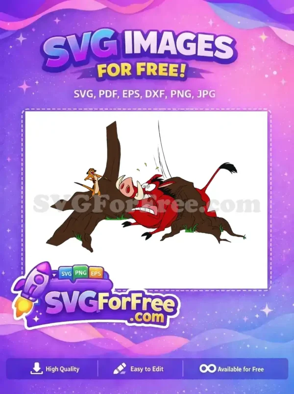 Free Scared Pumbaa Free Timon Laughing The Lion King Free SVG Free Scared Pumbaa Free Timon Laughing The Lion King Free SVG