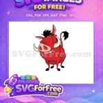Free Red Pumbaa Smiling Free Tusk Detail Lion King Free SVG - Instant Download