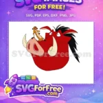 Free Timon Posing Free Pumbaa Worried The Lion King Free SVG - Instant Download