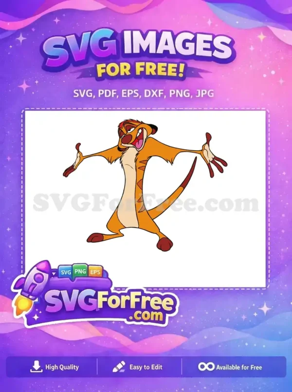 Free Open Arms Free Orange Fur The Lion King Free SVG