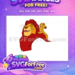 Free Father Son Moment Free Simba Resting The Lion King Free SVG - Instant Download