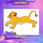 Free Simba Running Free Young Lion King Free SVG 2 - Instant Download