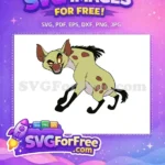 Free Spotted Hyena Sneering Free Cartoon Villain The Lion King Free SVG - Instant Download