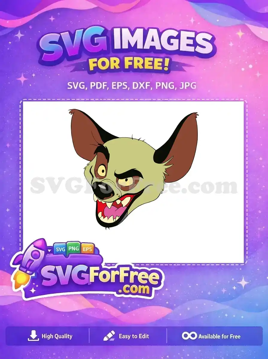 Free Hyena Grin Free Yellow Eyes The Lion King Free SVG