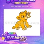 Free Simba Butterfly Nose Free Cute Lion King Free SVG - Instant Download