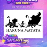 Free Simba Timon Pumbaa Free Silhouette Running Free Lion King SVG - Instant Download