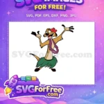 Free Timon Smiling Free Hula Red Flower The Lion King Free SVG - Instant Download