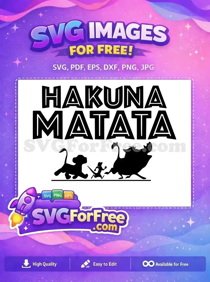Free Simba Timon Pumbaa Silhouette Free Running Walking Free The Lion King SVG
