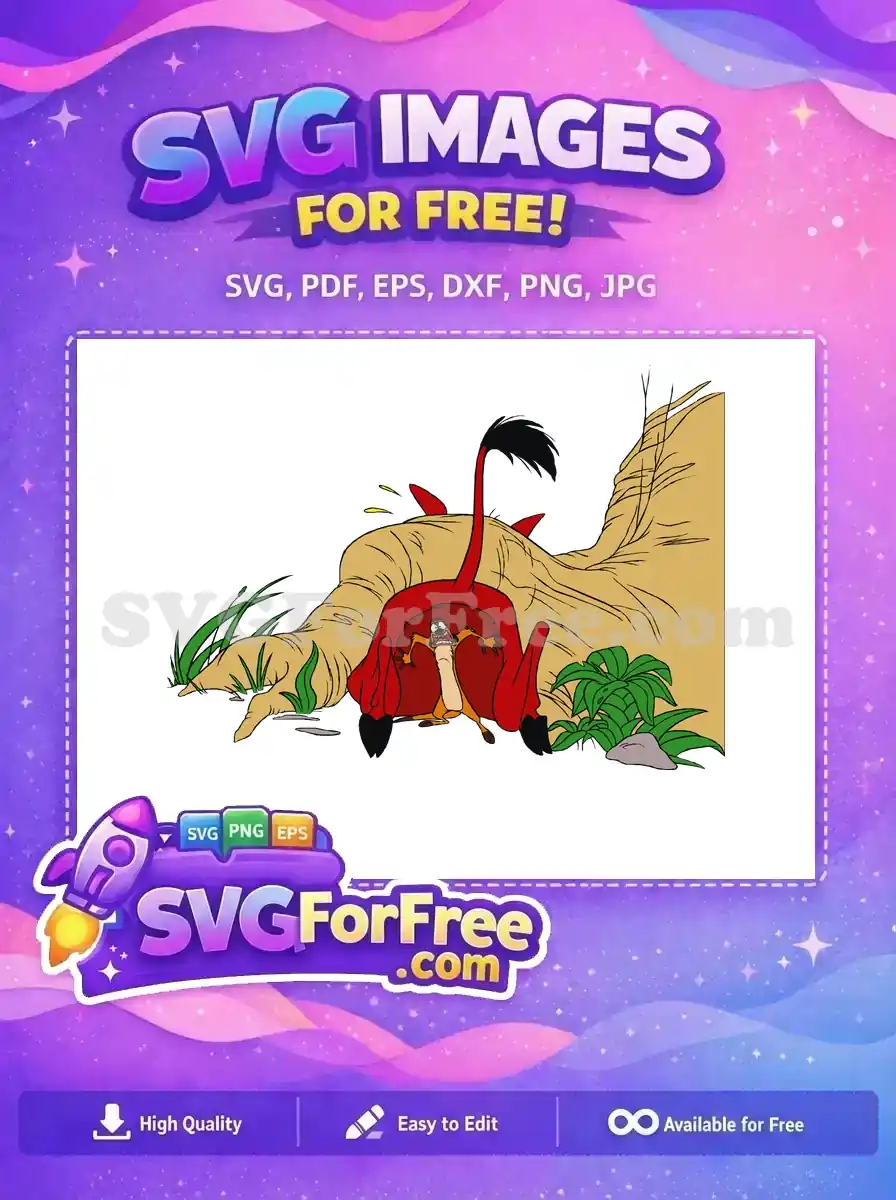 Free Scared Timon Underneath Free Pumbaa Butt The Lion King Free SVG