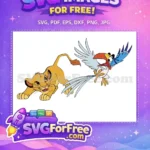 Free Simba Pouncing Free Zazu Flying The Lion King Free SVG 2 - Instant Download