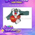 Free Rafiki Mandrill Holding Fruit Free Lion King Movie Free SVG - Instant Download