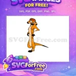 Free Angry Timon Pose Free Orange Meerkat The Lion King Free SVG - Instant Download
