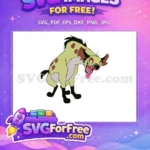 Free Spotted Hyena Laughing Free Tongue Out The Lion King Free SVG - Instant Download