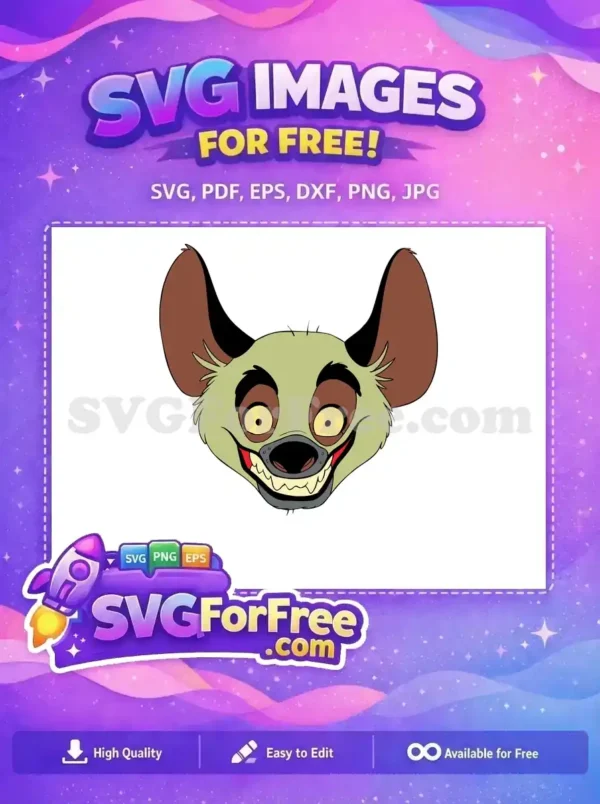 Free Goofy Hyena Laughing Free Yellow Eyes The Lion King Free SVG