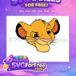 Free Simba Face Free Yellow Eyes The Lion King Free SVG - Instant Download