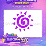 Free Purple Sun Free Spiral Rays The Lion King Free SVG - Instant Download
