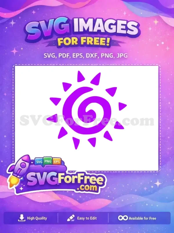 Free Purple Sun Free Spiral Rays The Lion King Free SVG