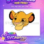 Free Simba Face Free Orange Ears The Lion King Free SVG - Instant Download