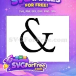 Free Ampersand Black Free Calligraphy The Lion King Free SVG - Instant Download