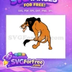 Free Angry Scar Fierce Expression Free Villainous Pose The Lion King Free SVG - Instant Download