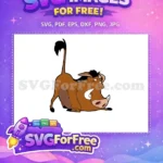 Free Pumbaa Angry Expression Free Exaggerated Pose Lion King Free SVG - Instant Download