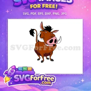 Free Brown Pumbaa Free Happy Expression The Lion King Free SVG