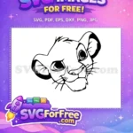 Free Simba Cub Face Free Curious Eyes The Lion King Free SVG - Instant Download