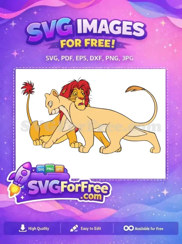 Free Worried Simba Free Nala Sleeping The Lion King Free SVG