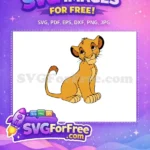 Free Simba Pensive Expression Free Cute Lion King Free SVG - Instant Download