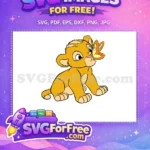Free Simba Butterfly Nose Free Cute Cub The Lion King Free SVG - Instant Download