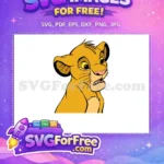 Free Scared Simba Expression Free Open Mouth The Lion King Free SVG - Instant Download