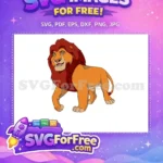 Free Adult Simba Roaring Free Mane Detail The Lion King Free SVG - Instant Download
