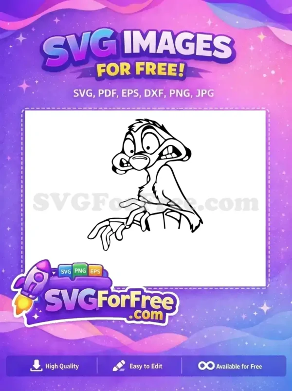 Free Exaggerated Expression Free Meerkat Pose The Lion King Free SVG Free Exaggerated Expression Free Meerkat Pose The Lion King Free SVG