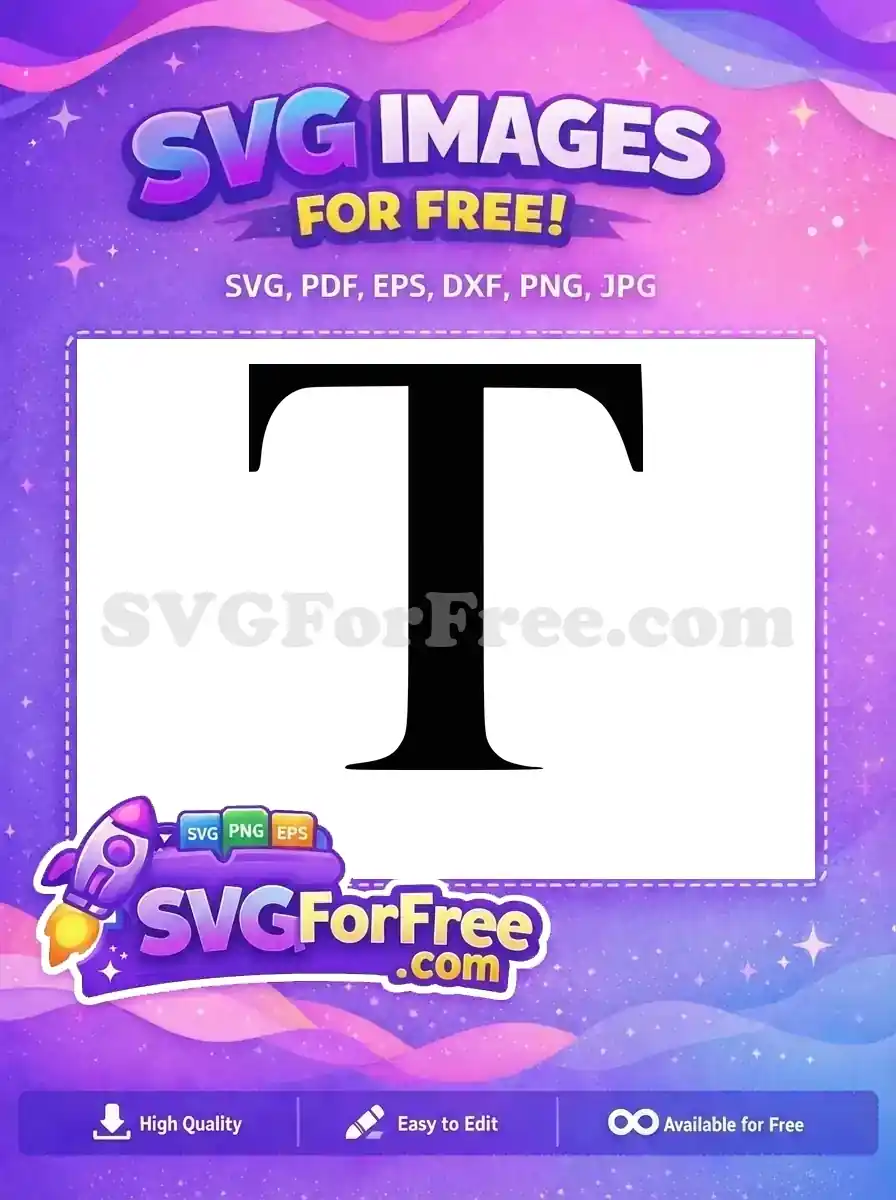 Free Letter T Initial Free Black Design The Lion King Free SVG